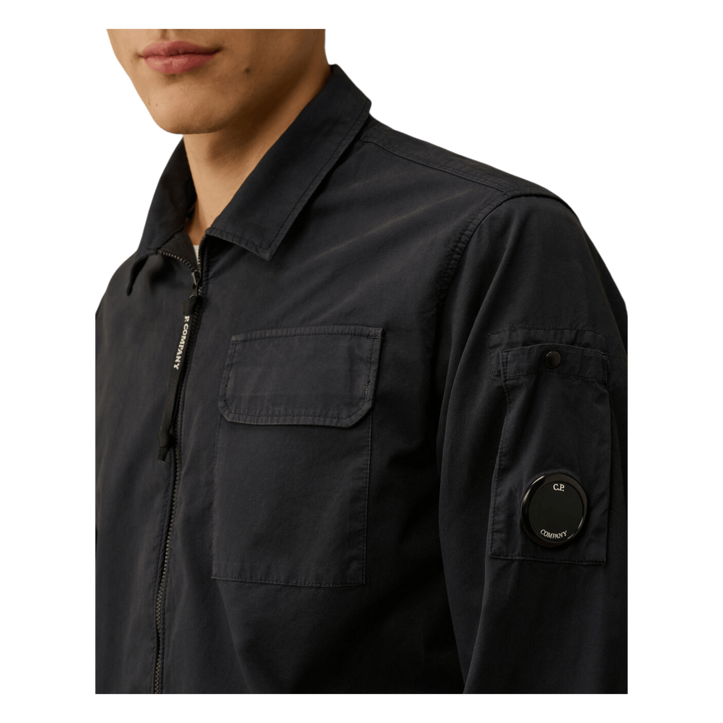 C.P. Company, Gabardine Zipped Overshirt, night shade - UNIT Hamburg