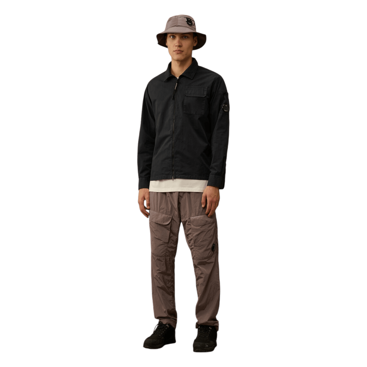 C.P. Company, Gabardine Zipped Overshirt, night shade - UNIT Hamburg