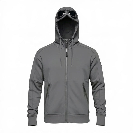 C.P. Company Goggle Jacket Fleece – Kapuzensweat - grau