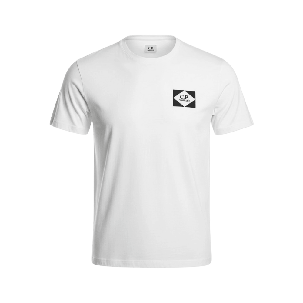 UNIT Hamburg - C.P. Company Jersey T‑Shirt Blue Print, weiß - C.P. Company