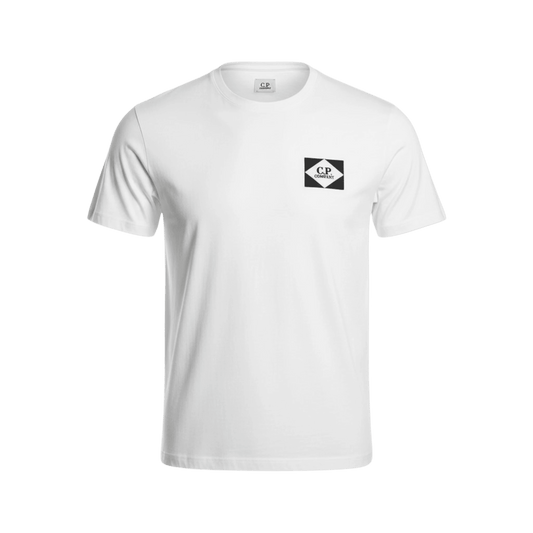 UNIT Hamburg - C.P. Company Jersey T‑Shirt Blue Print, weiß - C.P. Company