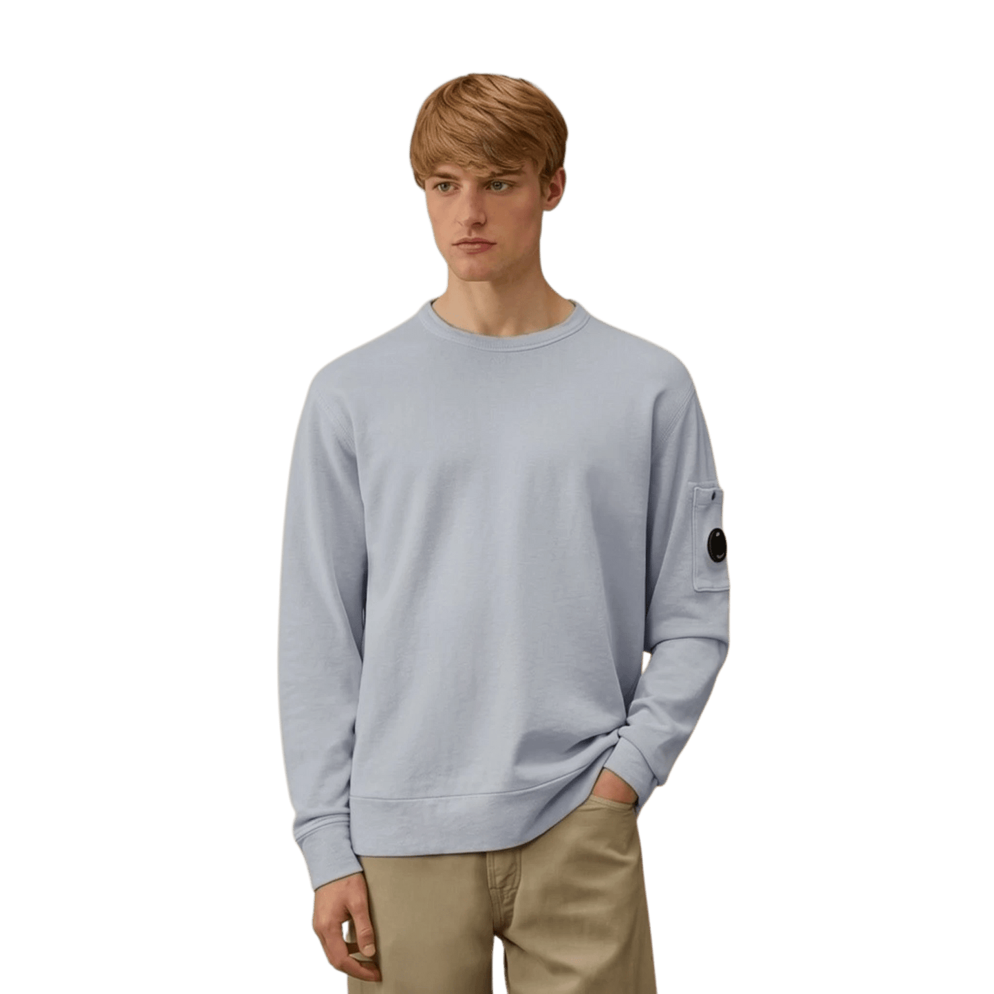 UNIT Hamburg - C.P. Company, Malfile Sweatshirt, Rundhals, silver blue - C.P. Company