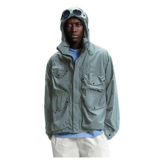 C.P. Company, Nylon Goggle Jacke, graublau - UNIT Hamburg