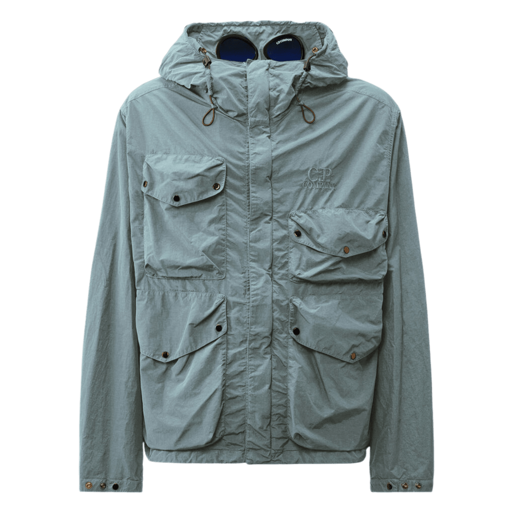 C.P. Company, Nylon Goggle Jacke, graublau - UNIT Hamburg