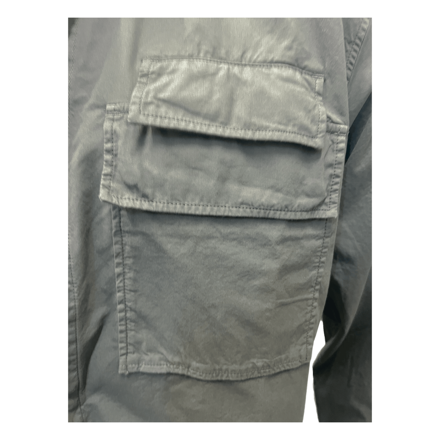 C.P. Company, organic Gabardine Overshirt, grau - UNIT Hamburg