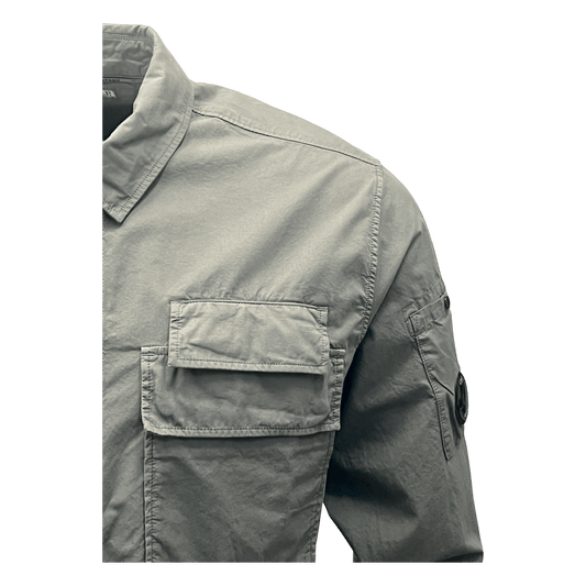 C.P. Company, organic Gabardine Overshirt, grau - UNIT Hamburg