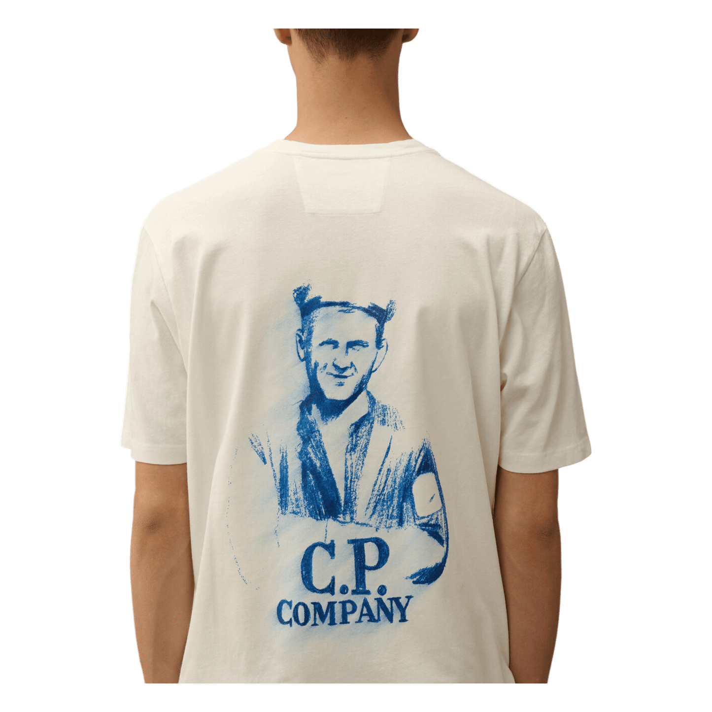 C.P. Company, Pencil Effekt, Graphic T-Shirt, weiss - UNIT Hamburg