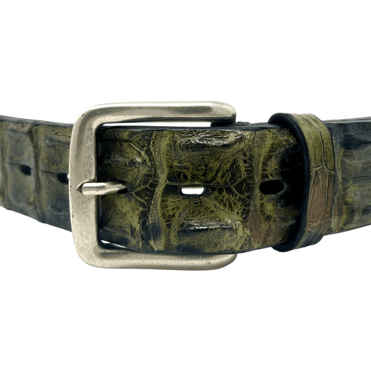 UNIT Hamburg - Fausto Colato, Croco Camouflage Gürtel, oliv - Fausto Colato