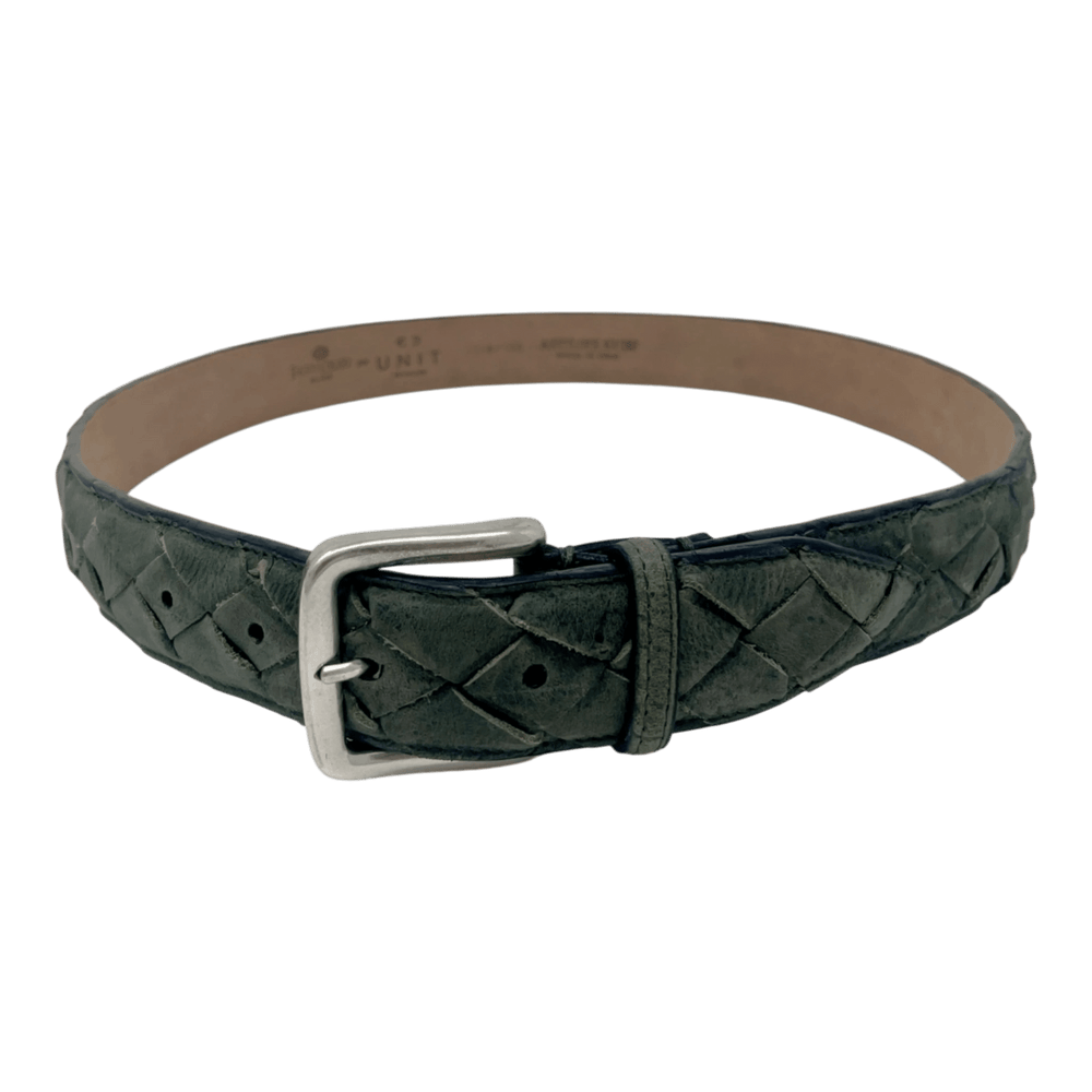 UNIT Hamburg - Fausto Colato Gürtel, Antilope geflochten, grün oliv - Fausto Colato