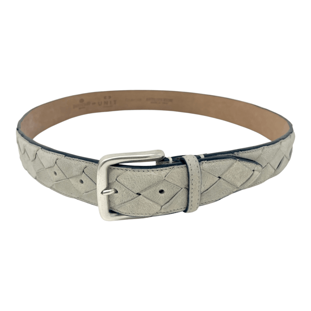 UNIT Hamburg - Fausto Colato Gürtel, Antilope geflochten, hellgrau natur - Fausto Colato