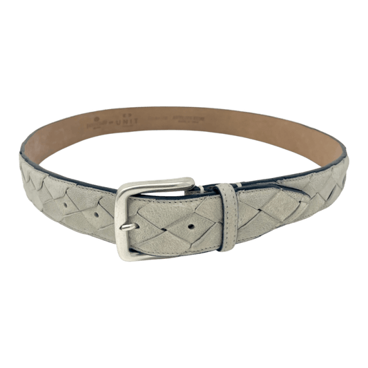 UNIT Hamburg - Fausto Colato Gürtel, Antilope geflochten, hellgrau natur - Fausto Colato