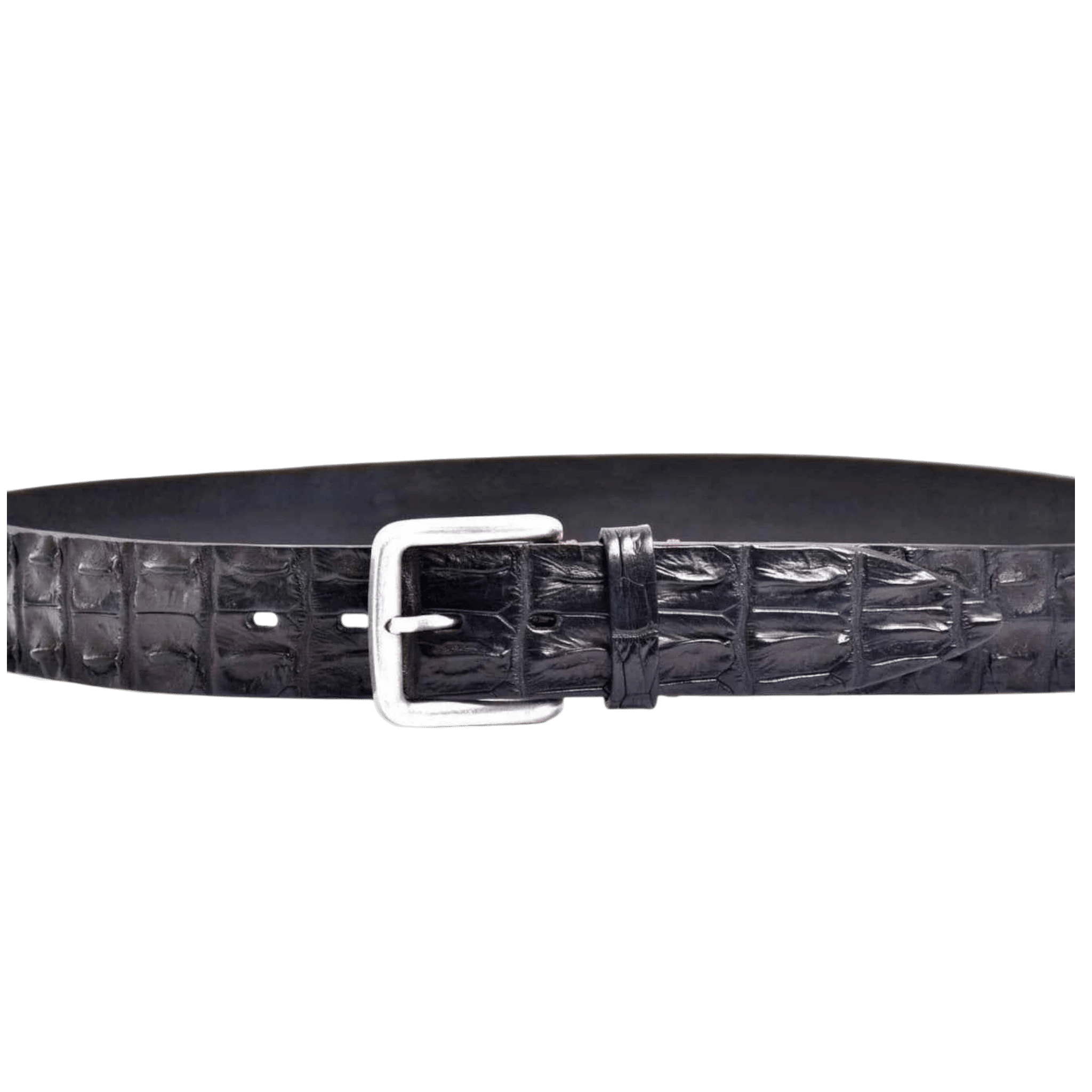 UNIT Hamburg - Fausto Colato, Krokorückenmitte Gürtel, schwarz - Fausto Colato