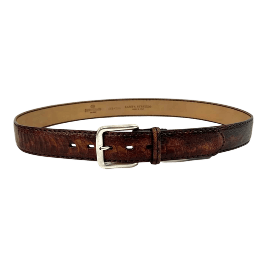 UNIT Hamburg - Fausto Colato, ceinture en pied d'autruche, marron vintage - Fausto Colato