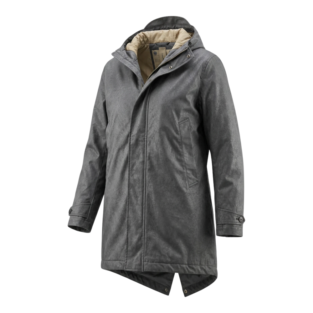 Ten c, Core Down Parka aus OJJ mit Daunenfüllung, grau