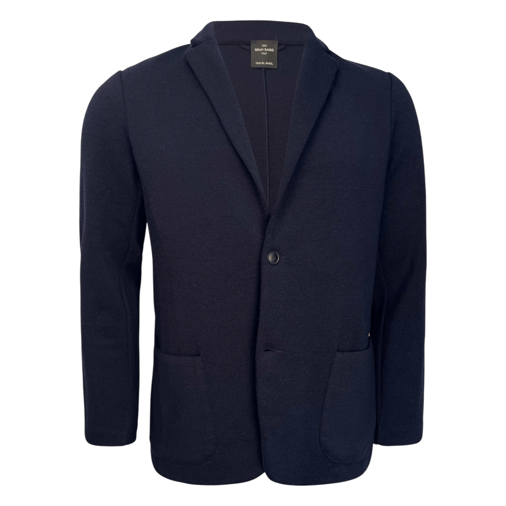 Gran Sasso, Athleisure Stricksakko, Strickjacke, navy - UNIT Hamburg