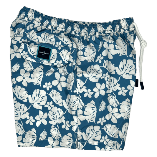 Gran Sasso, Beach Wear Blume, denim - UNIT Hamburg