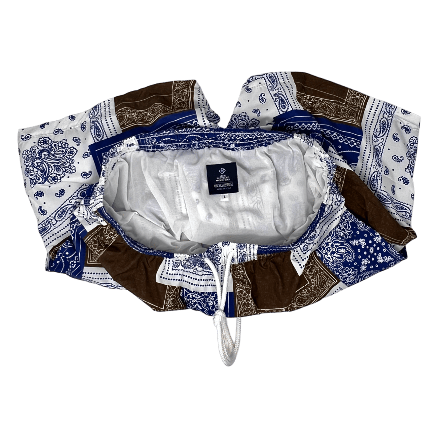 Gran Sasso, Beach Wear Print, braun - blau - UNIT Hamburg