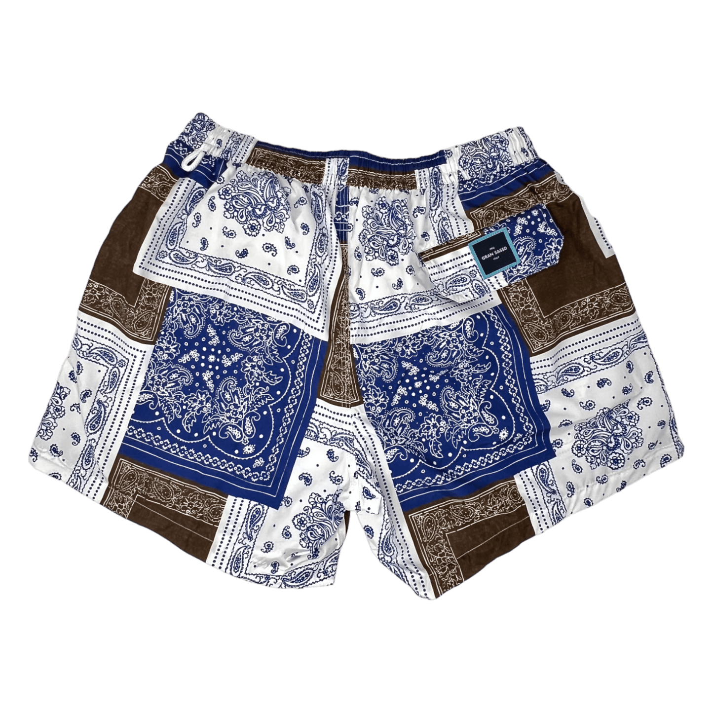 Gran Sasso, Beach Wear Print, braun - blau - UNIT Hamburg