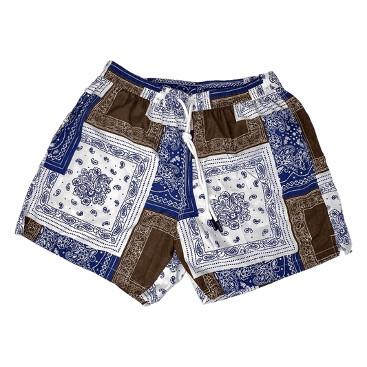 Gran Sasso, Beach Wear Print, braun - blau - UNIT Hamburg