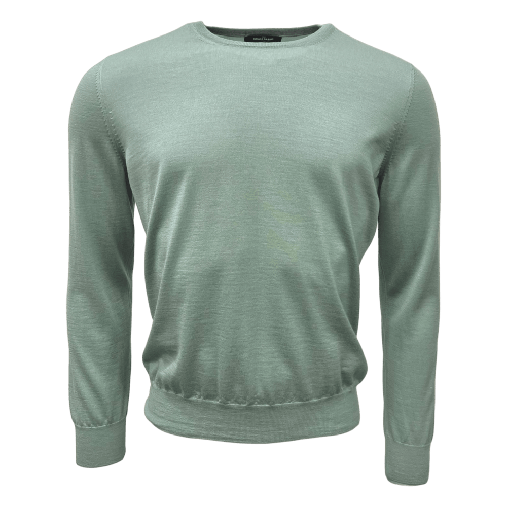 Gran Sasso, Cashmere/Silk Rundhals, salbei - UNIT Hamburg