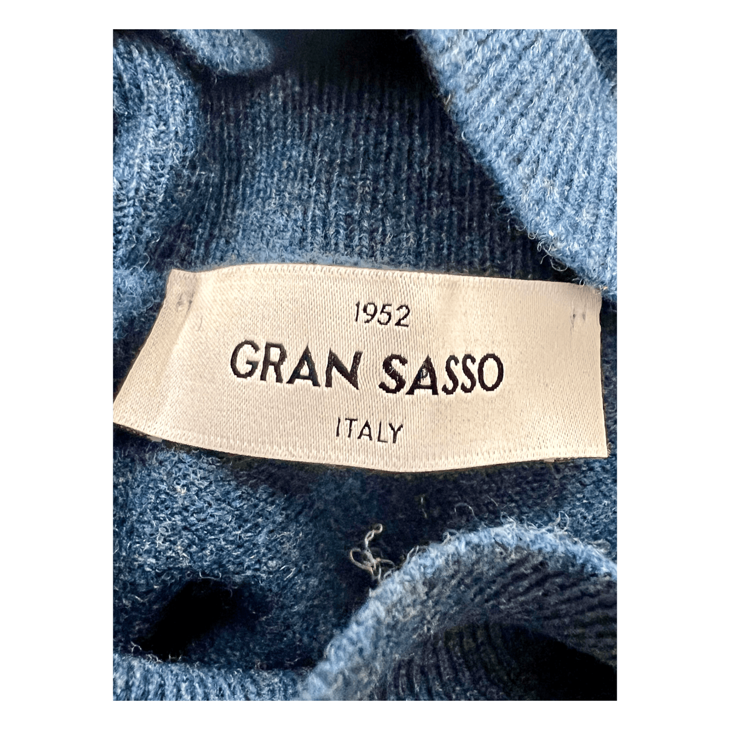 Gran Sasso, Merino/Cashmere, Rollkragen, atlantik blau - UNIT Hamburg