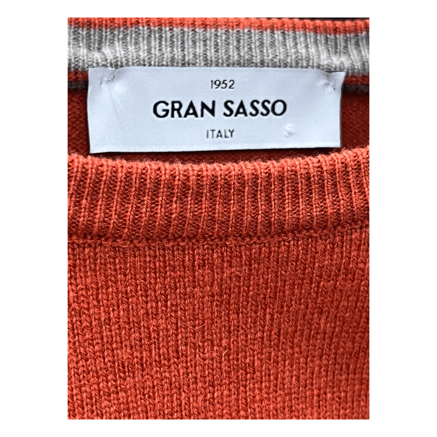 Gran Sasso, Merino/Kaschmir Rundhals, blutorange - UNIT Hamburg