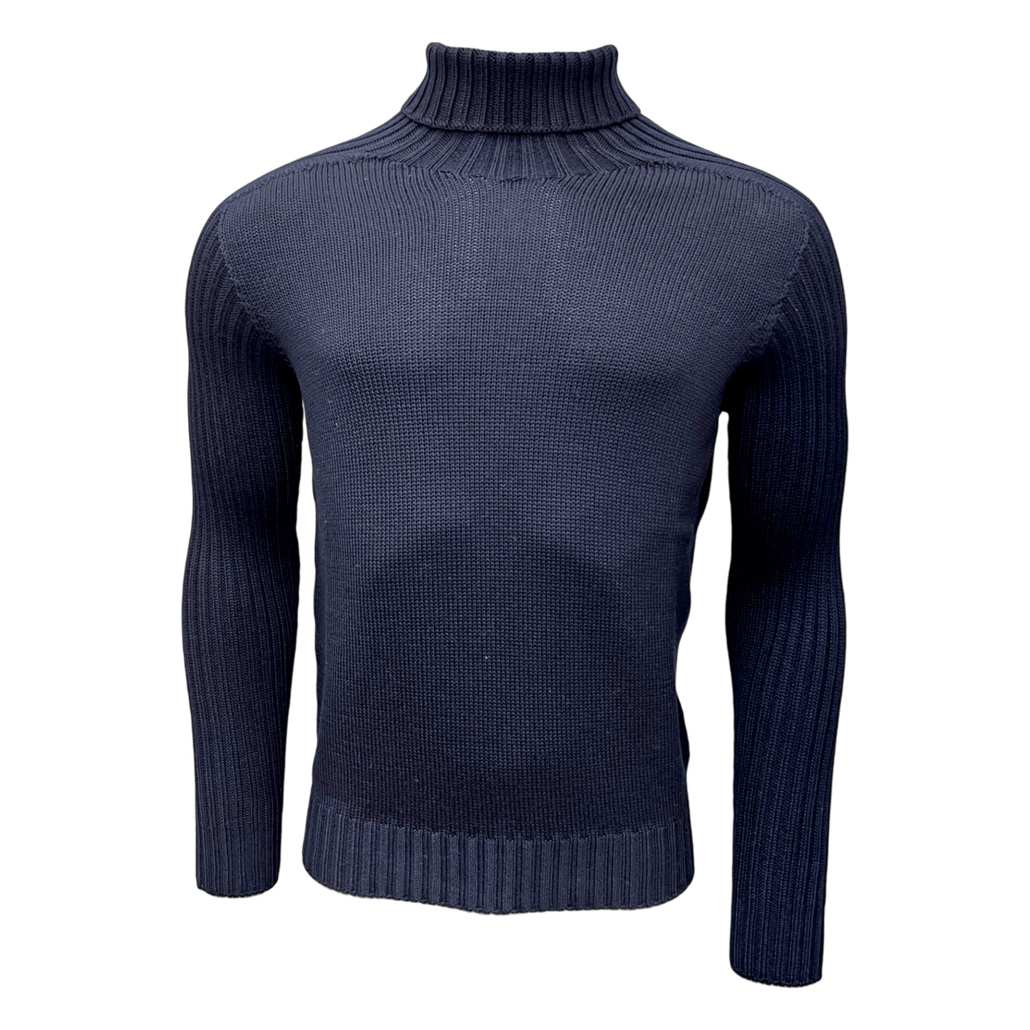 Gran Sasso, Rainwool Rollkragen, navy - UNIT Hamburg