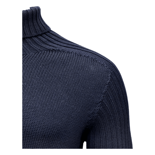 Gran Sasso, Rainwool Rollkragen, navy - UNIT Hamburg