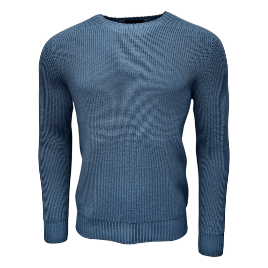 Gran Sasso, Rainwool Rundhals, denimblau - UNIT Hamburg