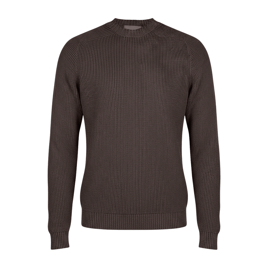 UNIT Hamburg - Gran Sasso, Rainwool Rundhalspullover, braun - Gran Sasso