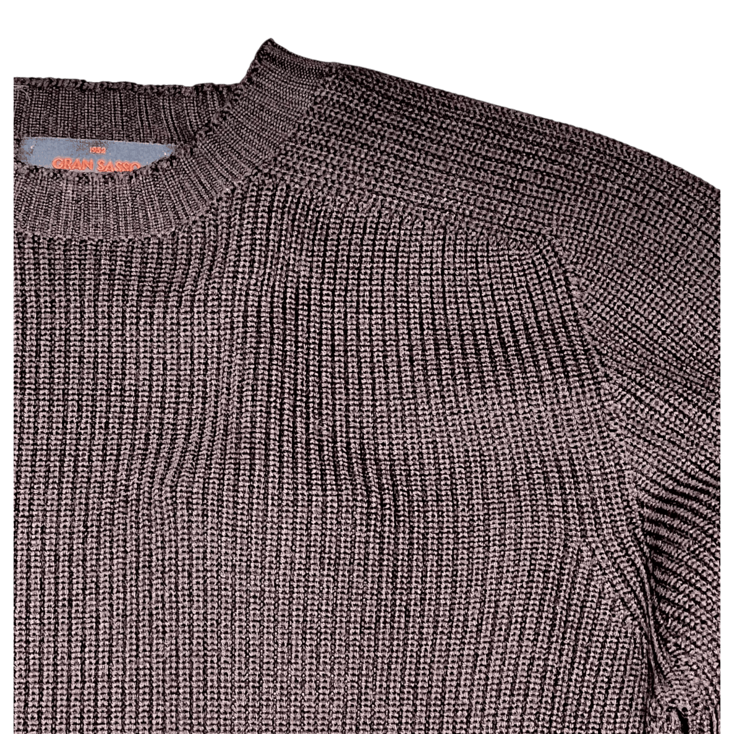 UNIT Hamburg - Gran Sasso, Rainwool Rundhalspullover, braun - Gran Sasso