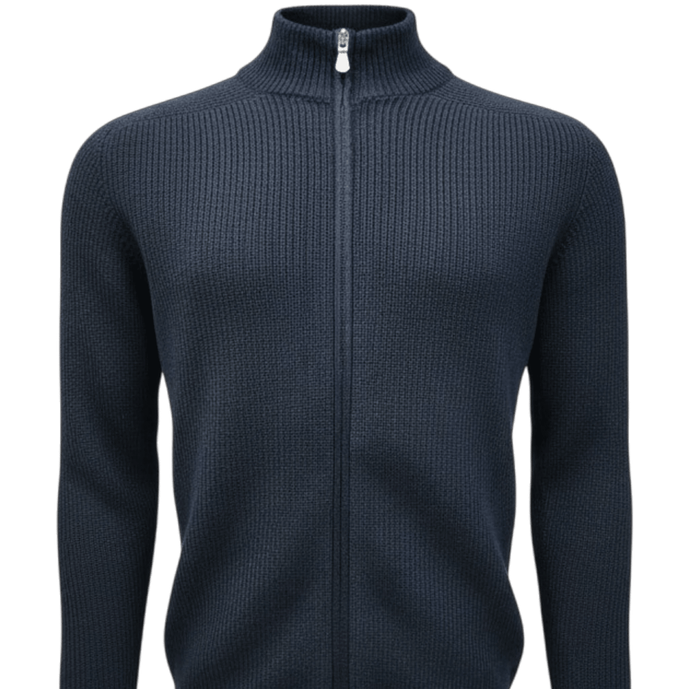 UNIT Hamburg - Gran Sasso, Rainwool Strickjacke, navy - Gran Sasso