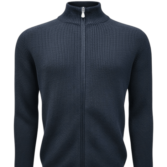 UNIT Hamburg - Gran Sasso, Rainwool Strickjacke, navy - Gran Sasso