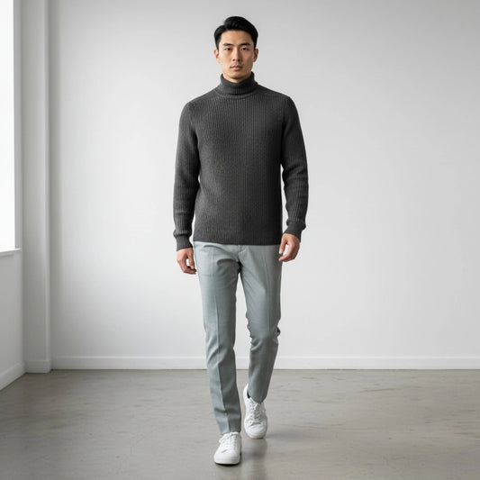 UNIT Hamburg - Gran Sasso, Rainwool Turtleneck, schwarz - Gran Sasso