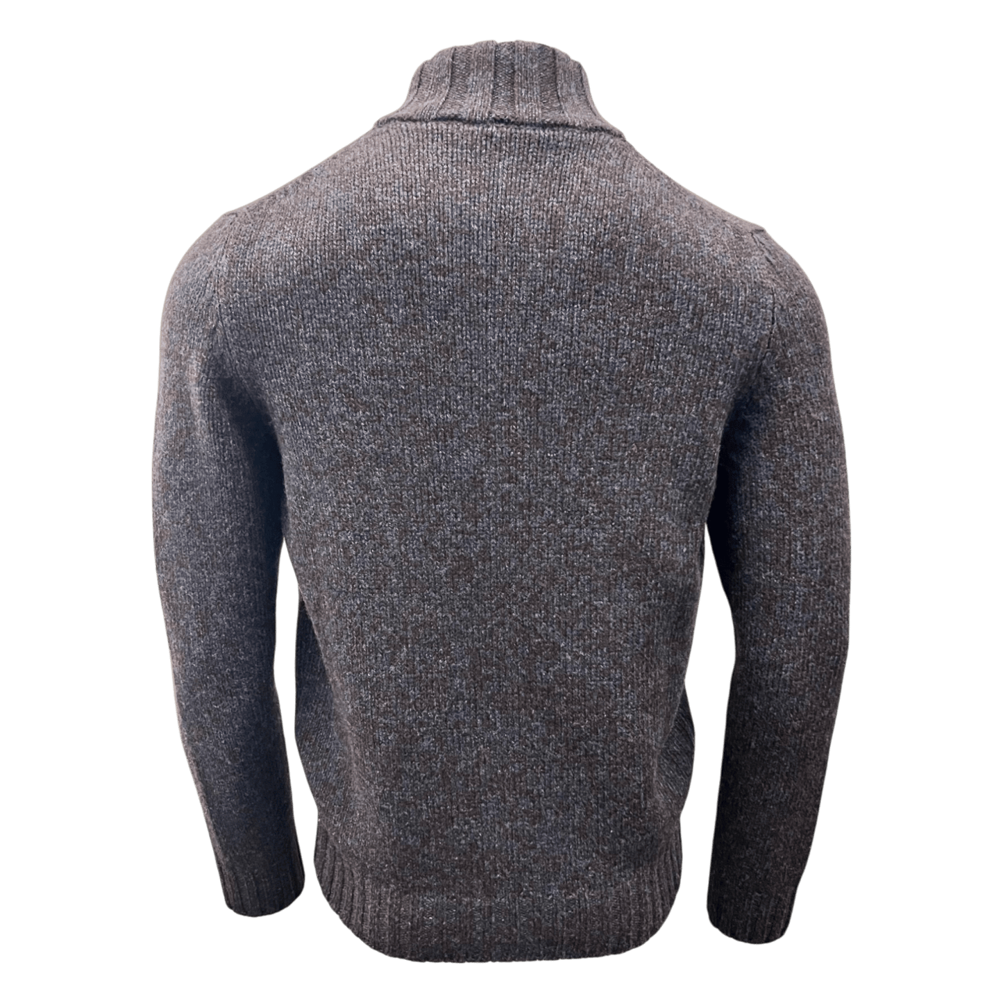 Gran Sasso, Super Geelong Strickjacke, blau - braun Melange - UNIT Hamburg