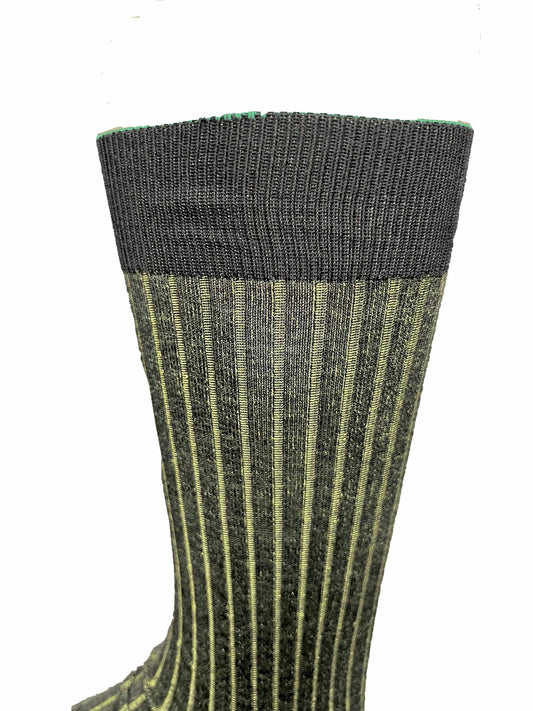 ANT45, DELAW,  Bicolor stripe, Superior Cotton, black/green ANT45
