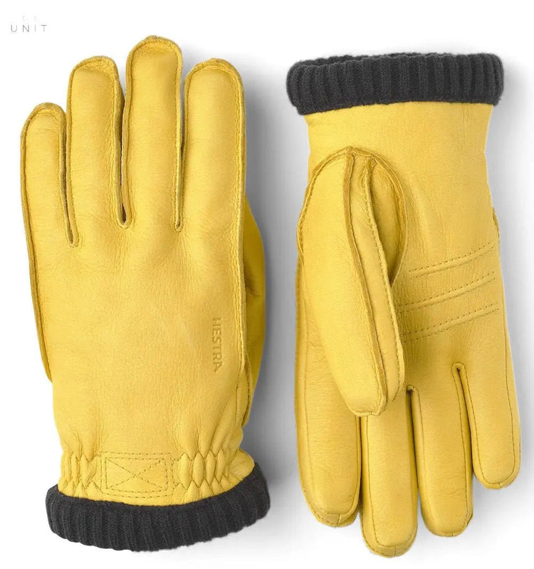 Hestra, Hirschlederhandschuhe mit Primaloft Futter, gelb