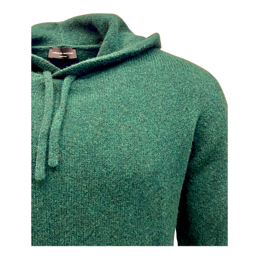 UNIT Hamburg - Hoodie aus Merinowolle & Baby Kamelhaar – luxuriöser Kapuzenpullover in Grün - Roberto Collina