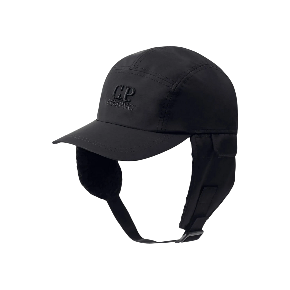 C.P. Company Cap Chrome-R Schwarz mit Ohrenschutz