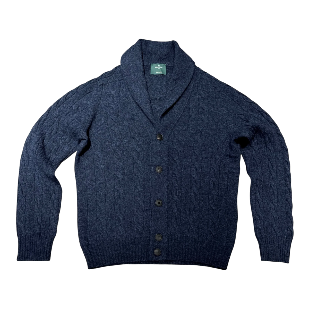 Gran Sasso 23183/28502 Giacca Shetland con collo a scialle