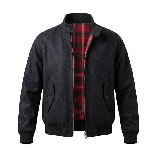 Baracuta G9 Unpadded Melton Harrington-Jacke, antra