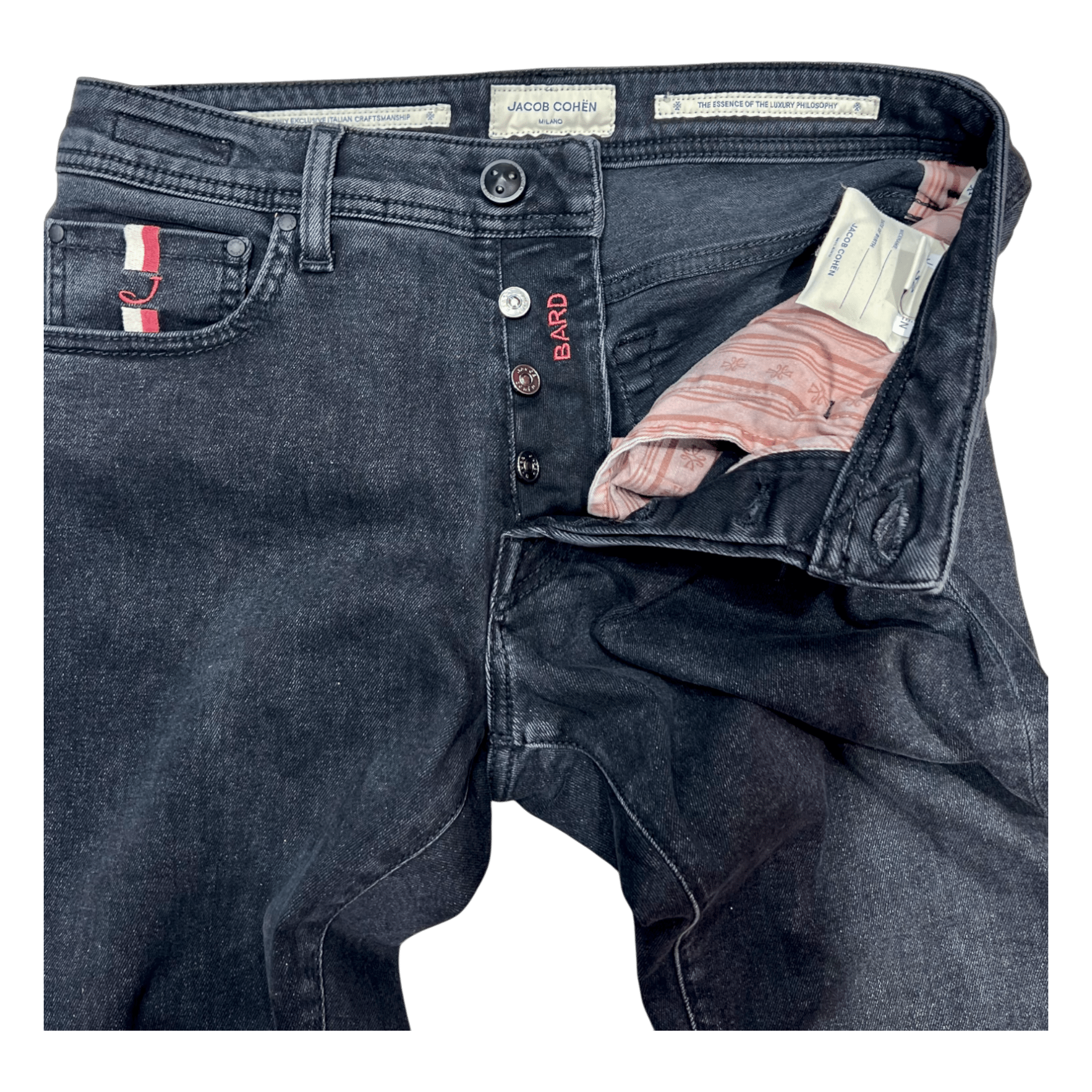 UNIT Hamburg - Jacob Cohën, BARD, red white stripe label, black washed - Jacob Cohën
