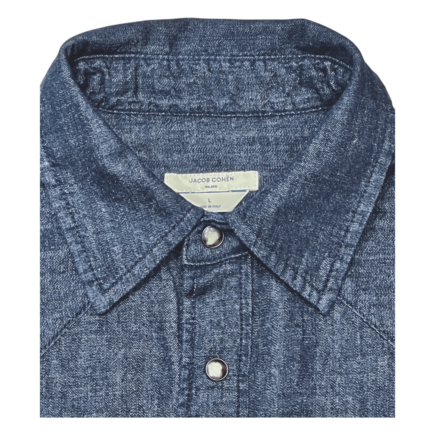 UNIT Hamburg - Jacob Cohën, Denim Westernshirt, one washed, dark blu - Jacob Cohën