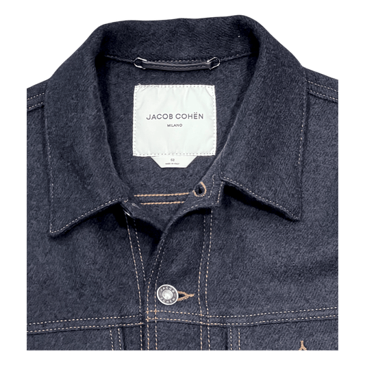 UNIT Hamburg - Jacob Cohën. Jeansjacke aus Wolle, dark navy - Jacob Cohën