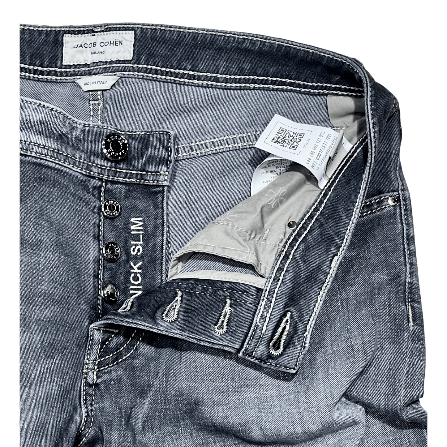 UNIT Hamburg - Jacob Cohën, Nick Slim, beiges Label, mittelgrau - Jacob Cohën