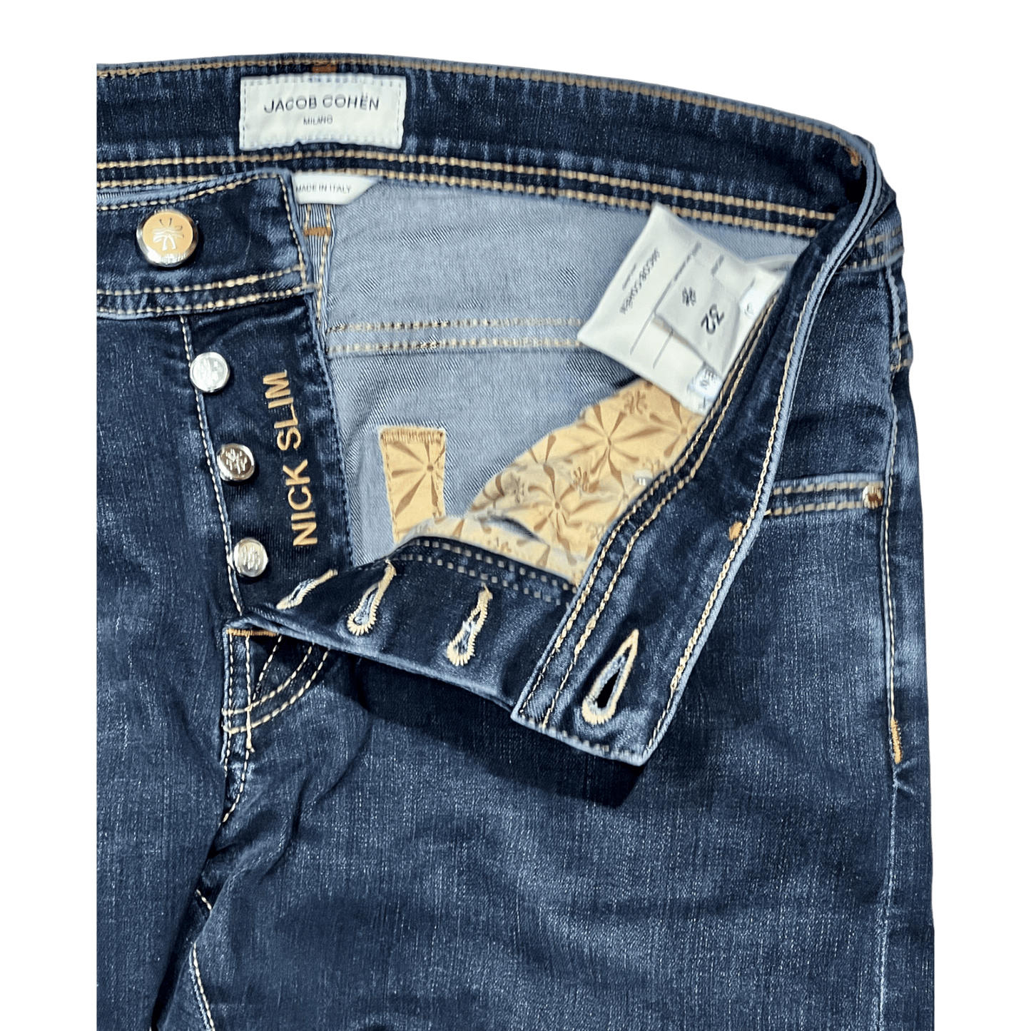 UNIT Hamburg - Jacob Cohën, Nick Slim, dunkleres blau, sand Label - Jacob Cohën