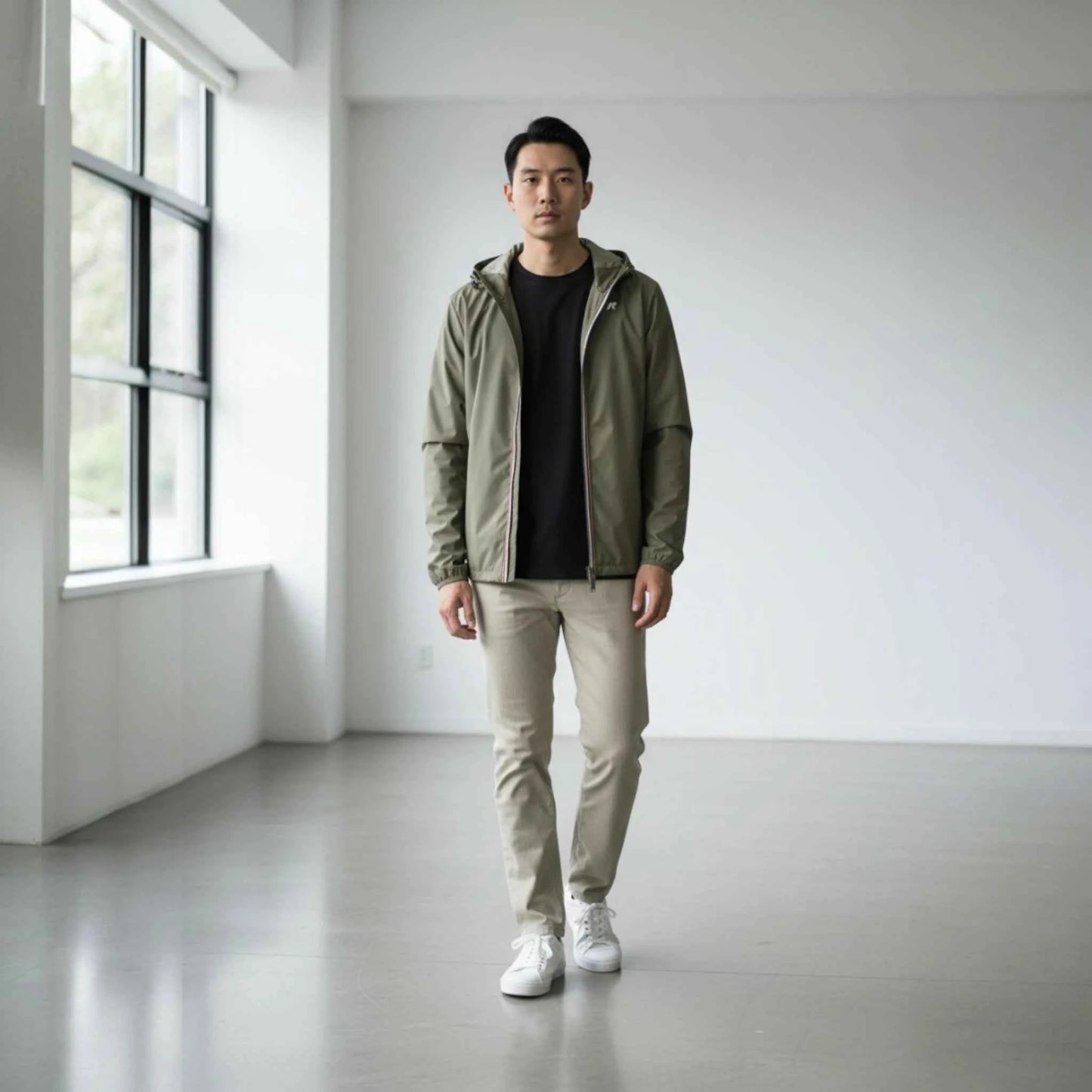 K‑Way Jake Plus.2 Reversible Jacke – Grün/Beige