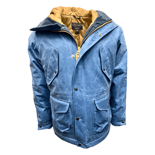 UNIT Hamburg - Manifattura Ceccarelli, Fisherman Parka – gewachste blaue Jacke aus Italien - Ceccarelli