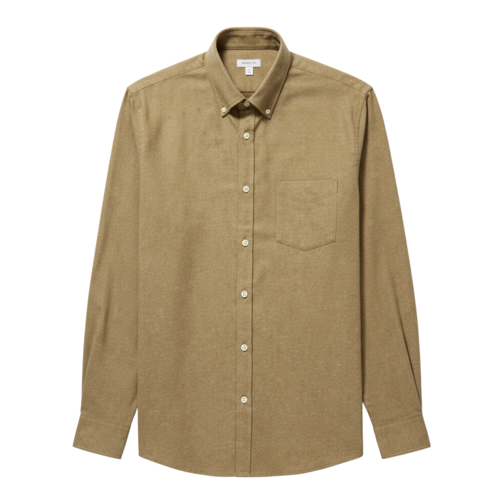 Camicia in flanella di cotone spazzolato Sunspel MSHT2131