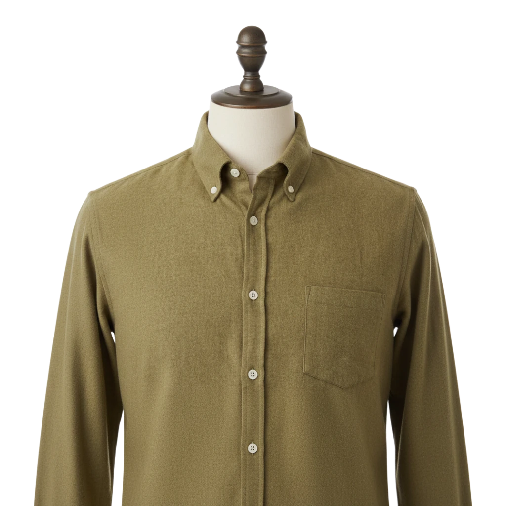 Camicia in flanella di cotone spazzolato Sunspel MSHT2131